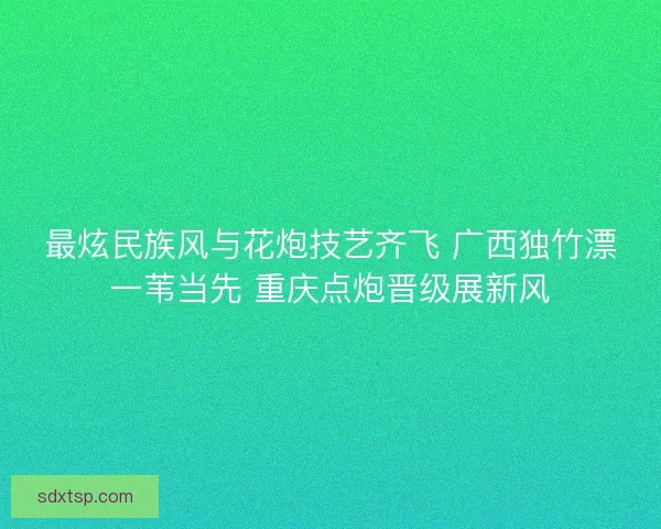 最炫民族风与花炮技艺齐飞 广西独竹漂一苇当先 重庆点炮晋级展新风